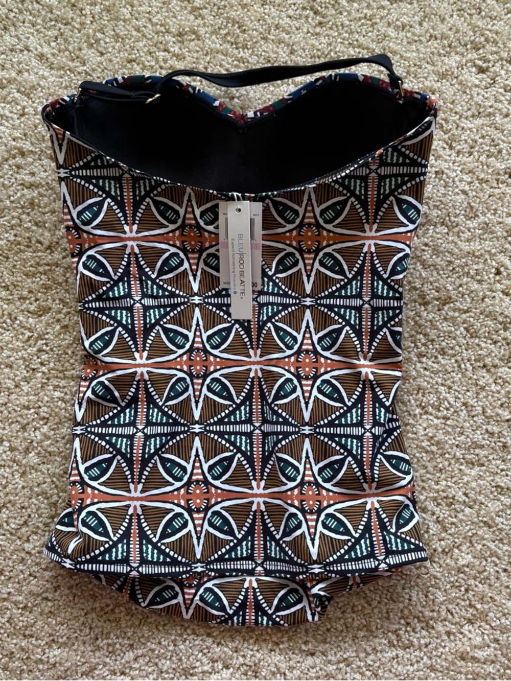 Bleu Rod Beattie Tankini Top Size 6 Ruched Tummy Control Multicolor - Picture 3 of 4
